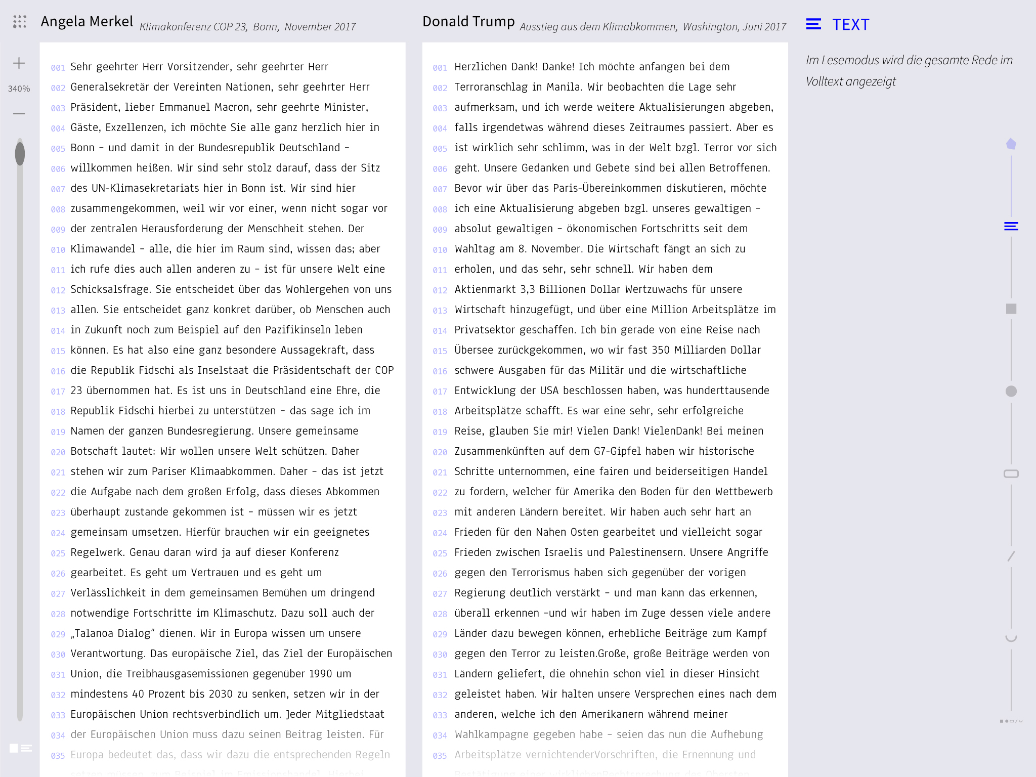 Übersicht Reden Tool